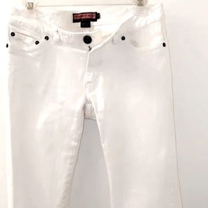Vineyard Vines White Denim Skinny Stretch Low Rise Jeans Size 4